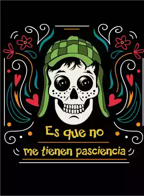vectores plantilas DÍA DE MUERTOS,CARICATURA,CHAVO DEL 8,CARICATURA,